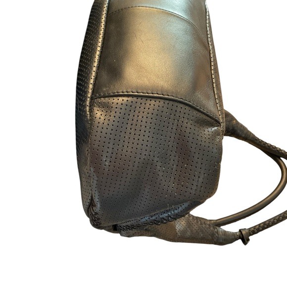 Donald J Pliner Black Hobo Leather Handbag Double Straps Shoulder Bag. - Picture 9 of 16